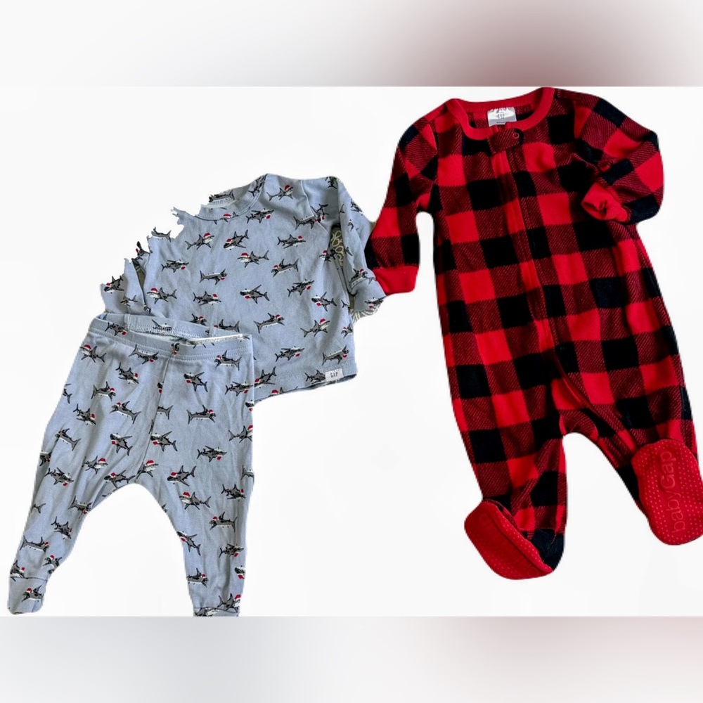 GAP bundle - Red Plaid and Shark Pajama Set